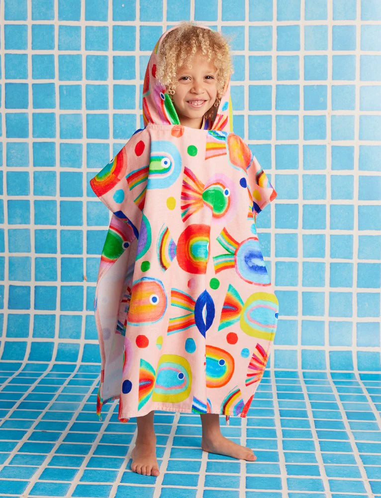 Kids Hooded Towel - Fancy Fins
