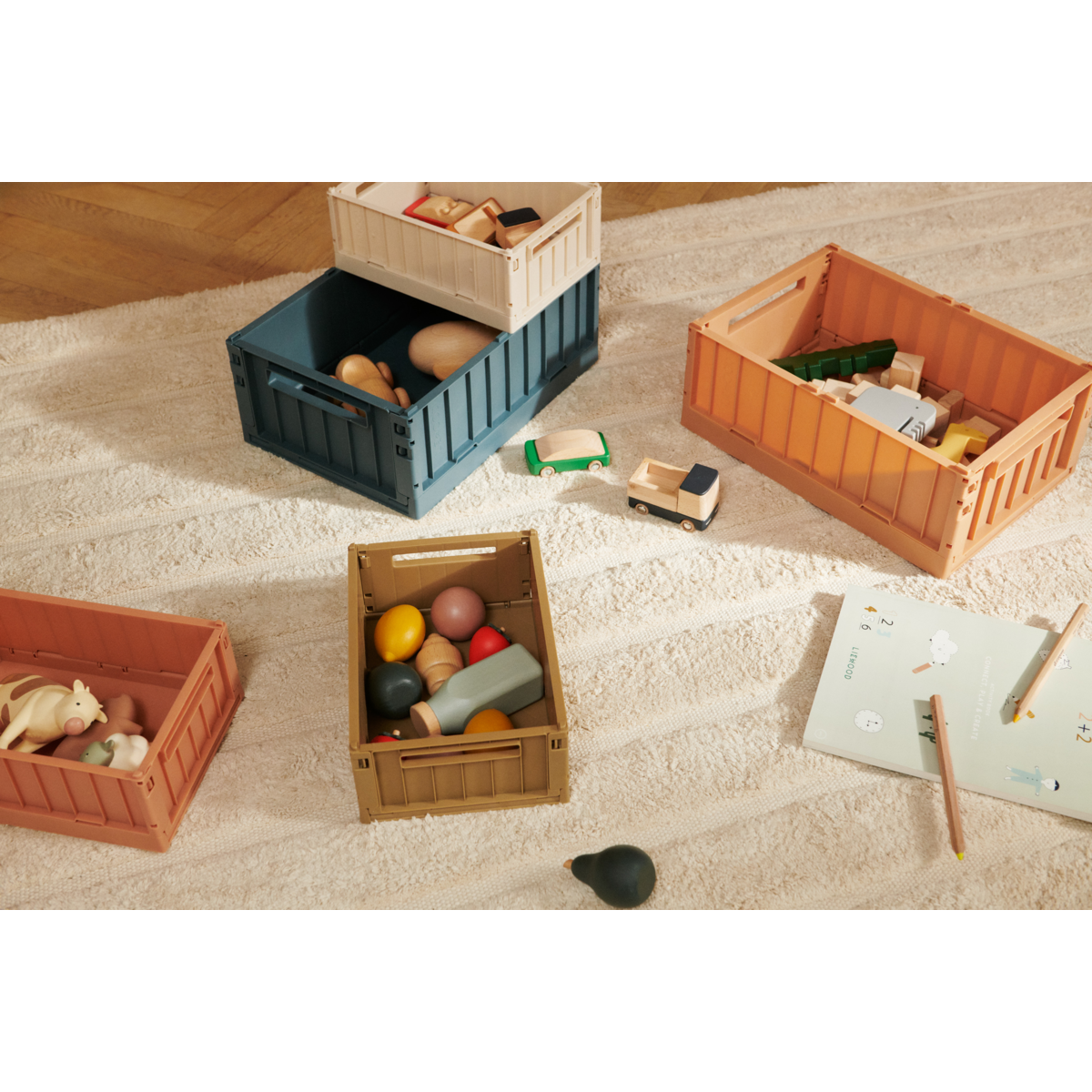 Weston Medium Storage Box 2-pack - Tuscany rose