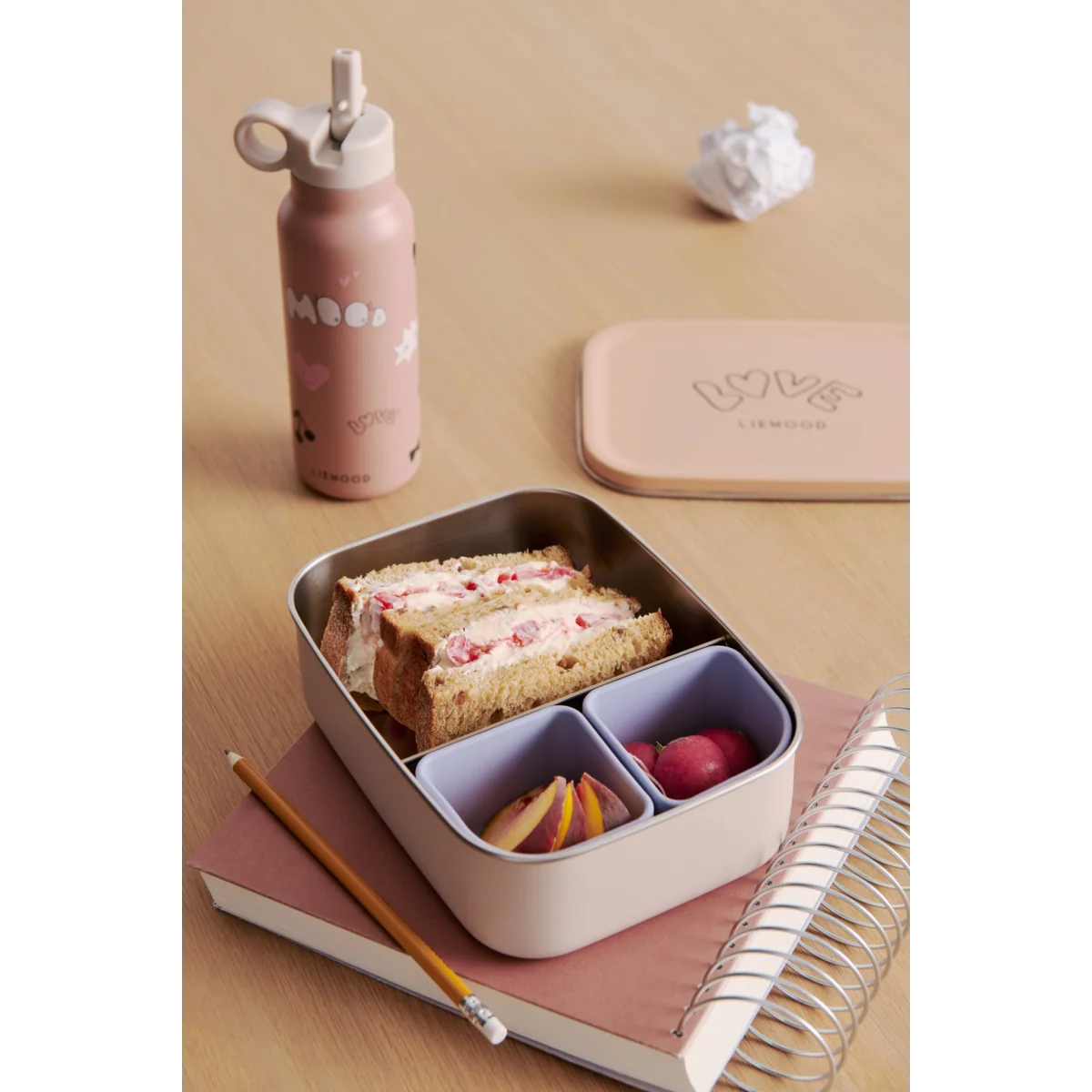 Nina Stainless Steel Lunchbox - Love / Pale Tuscany