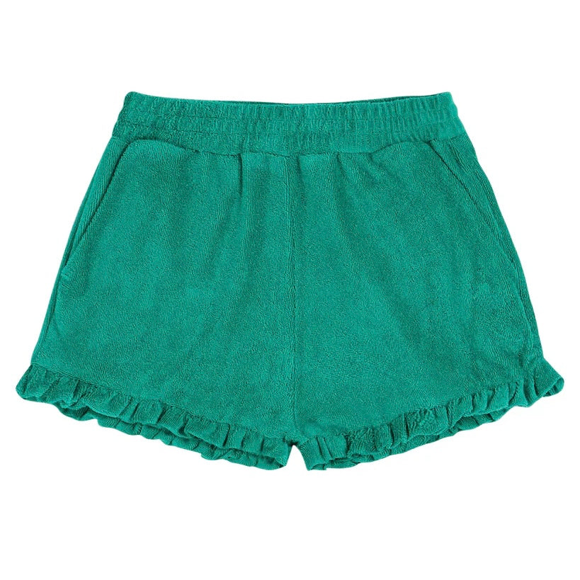 Green Terry Shorts