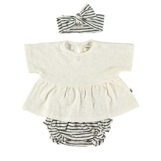 Nautical Dress, Bloomer, & Headband