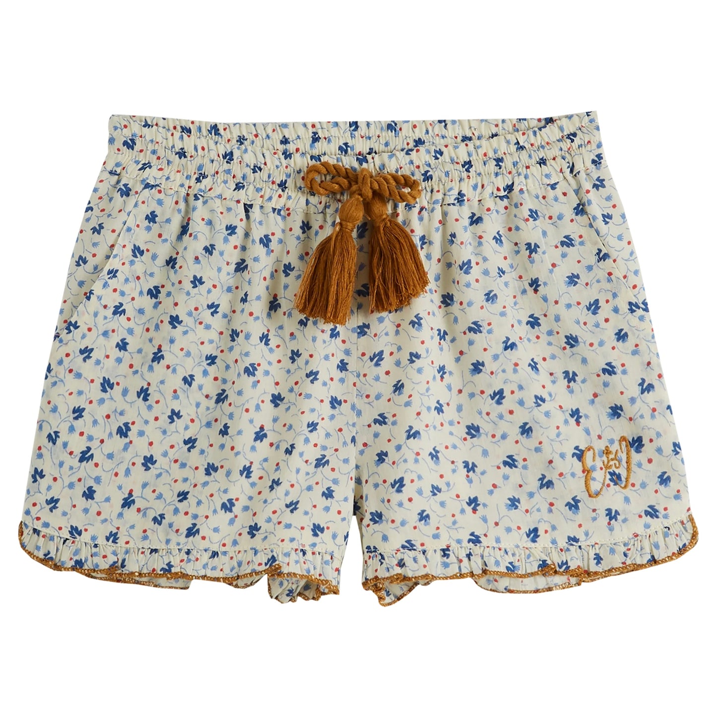 Blue Floral Shorts