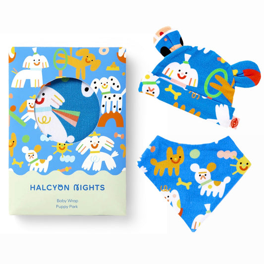 Puppy Park Blanket, Hat & Bib Set