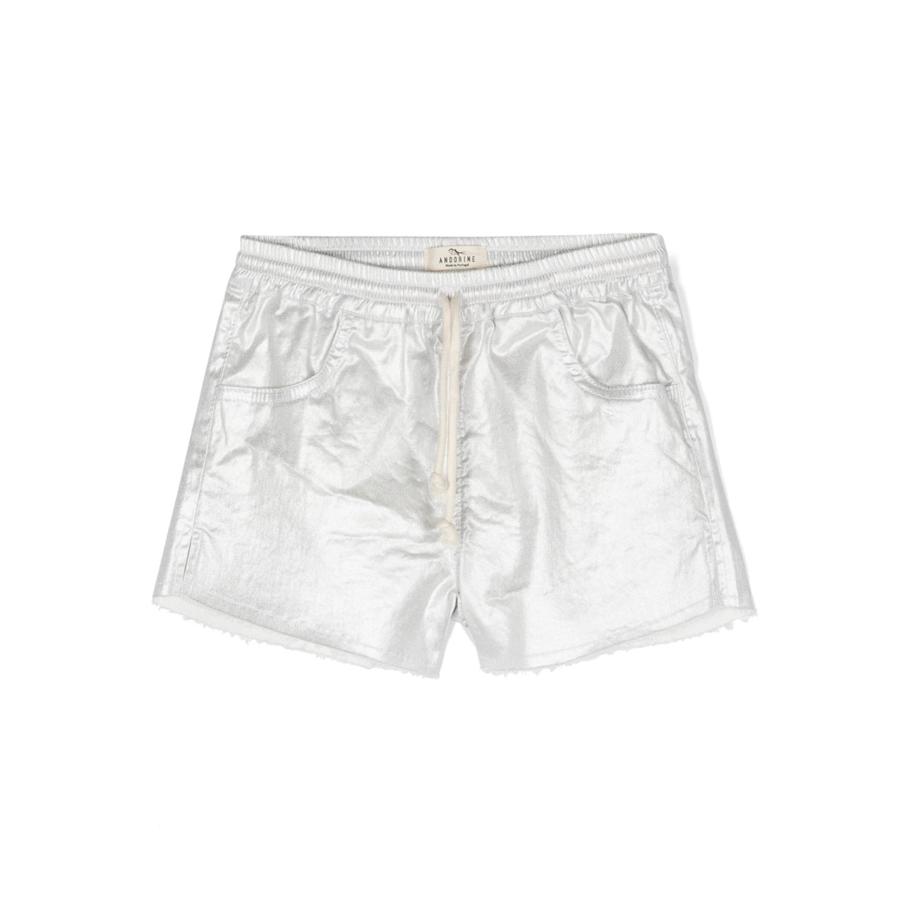 Metallic Silver Shorts