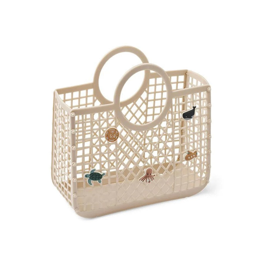 Samantha Basket With Charms - Sandy