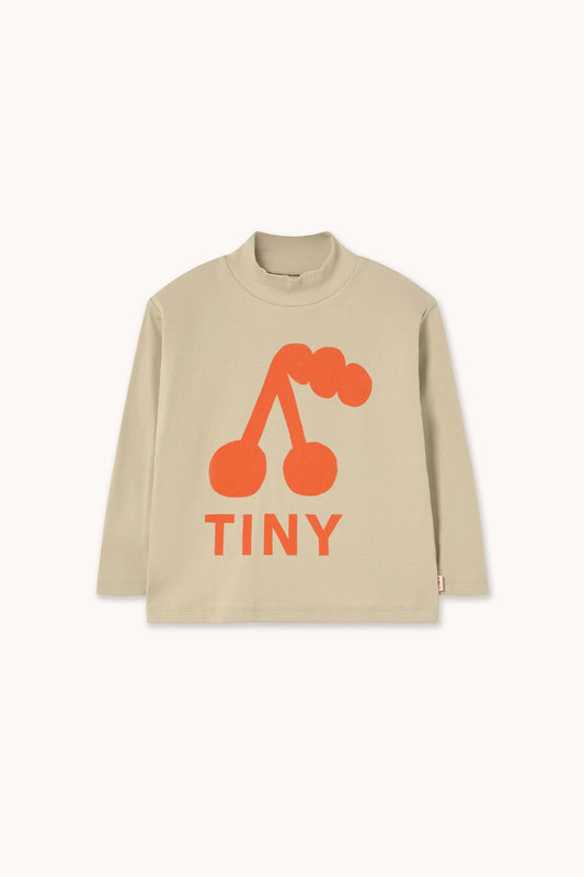 Cherry Rib Mockneck Tee