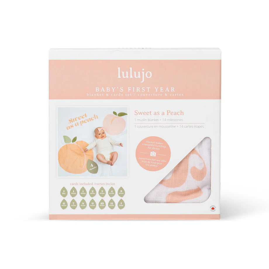 Baby’s First Year - Sweet As A Peach - Blanket & Card Set