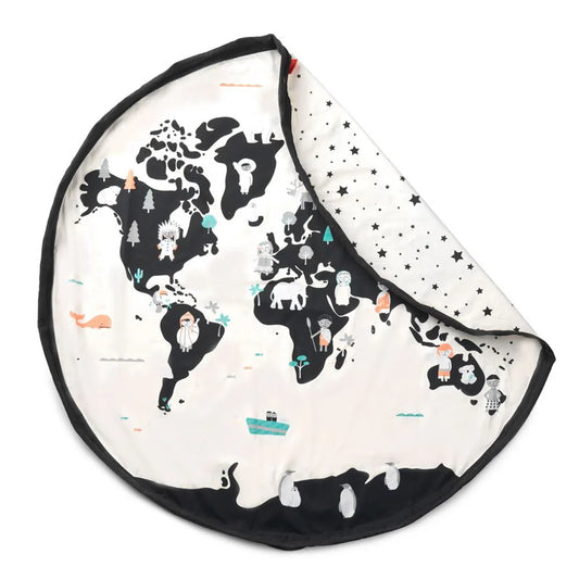 Playmat & Toy Storage Bag - World Map