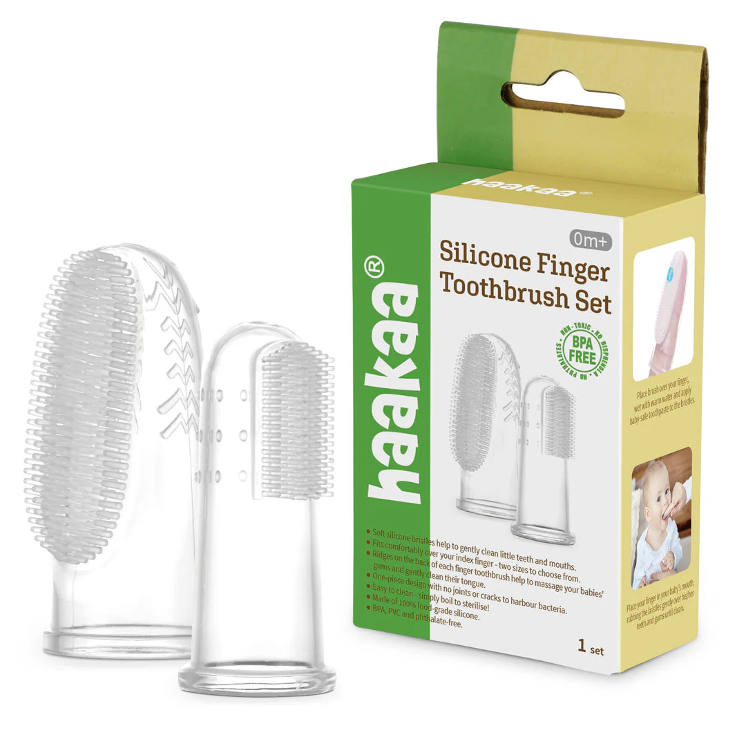 Silicone Finger Toothbrush - 2-Pack (Regular & XL)