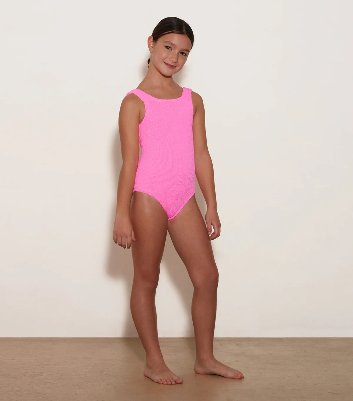 Alva Crinkle Swimsuit - Bubblegum (7-12 years)