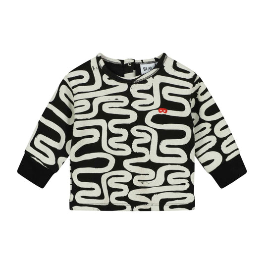 Black Noodles Baby Sweater