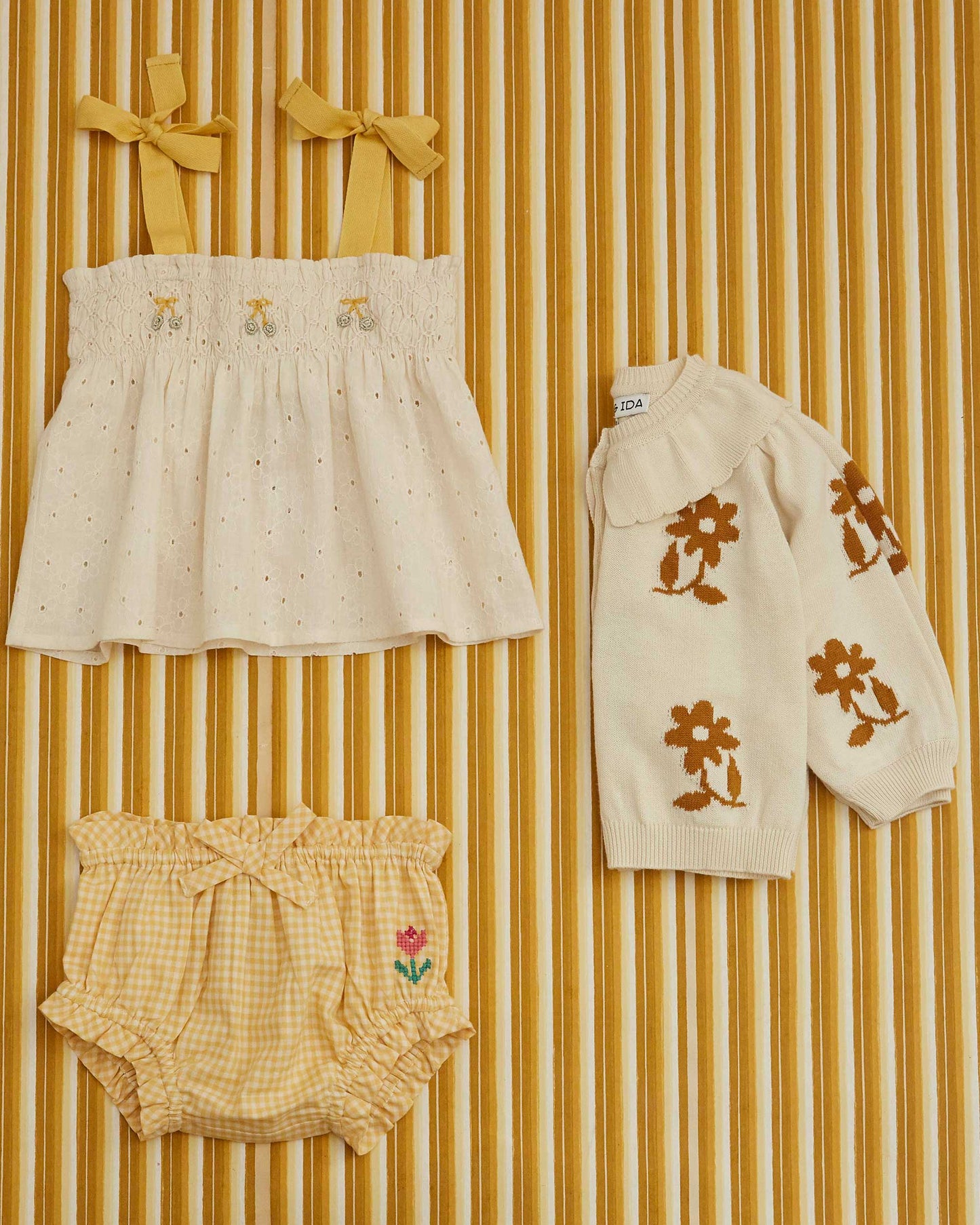 Baby Embroidered Top - Cream