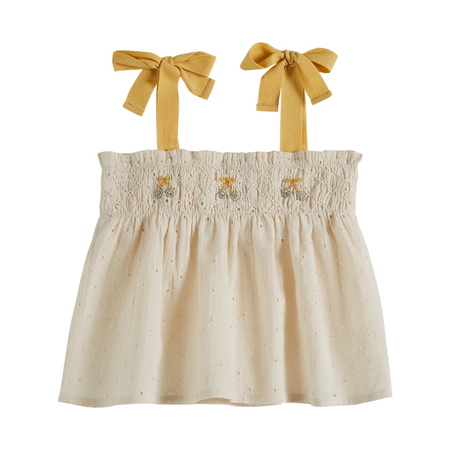 Baby Embroidered Top - Cream