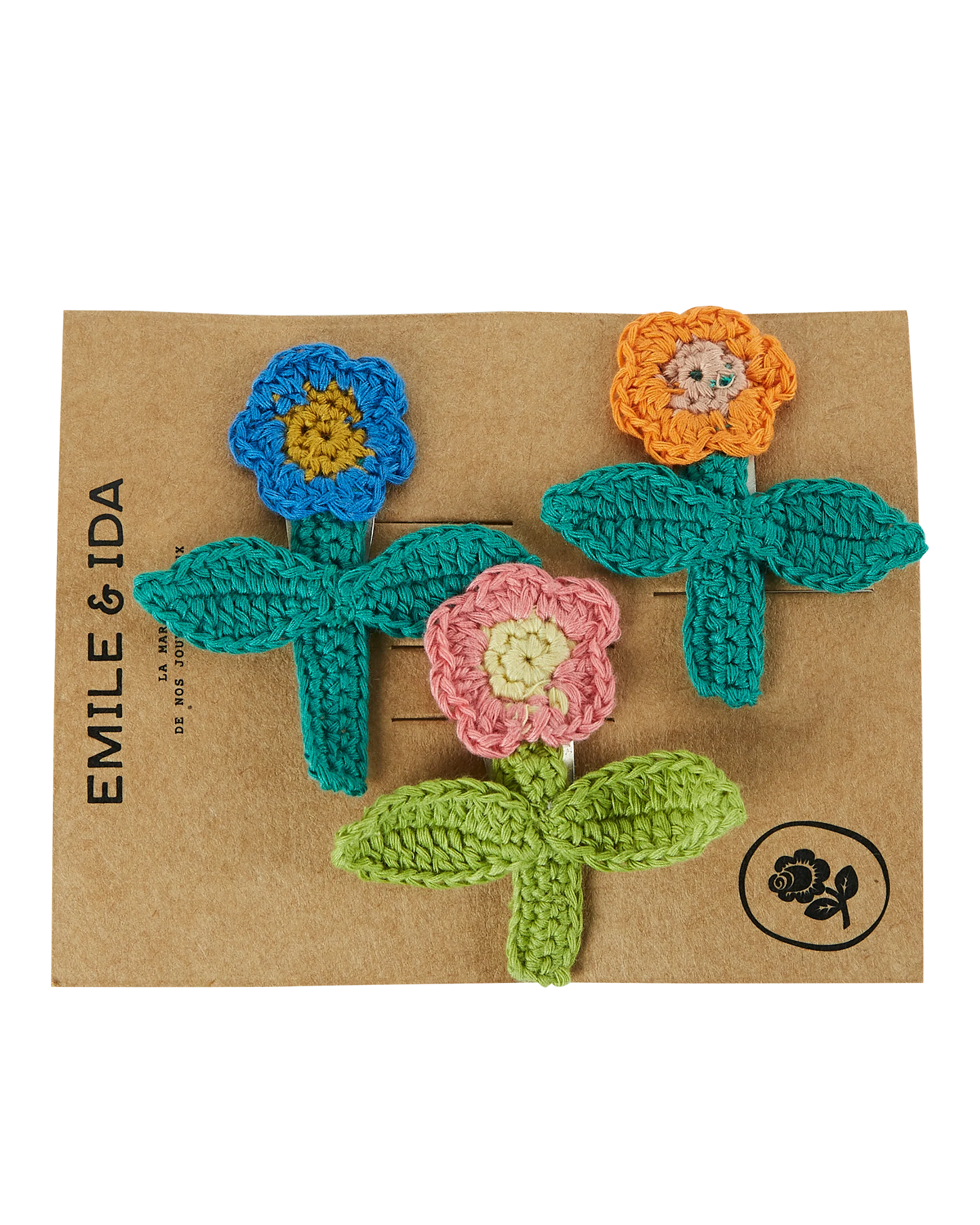 Crochet Flower Barettes