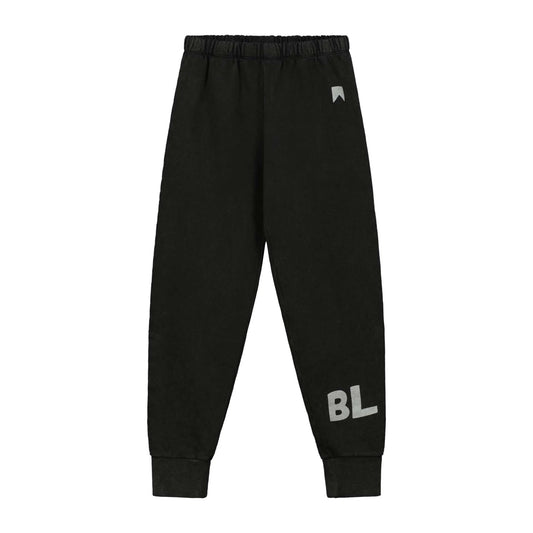 Washed Black 'BL' Sweatpants
