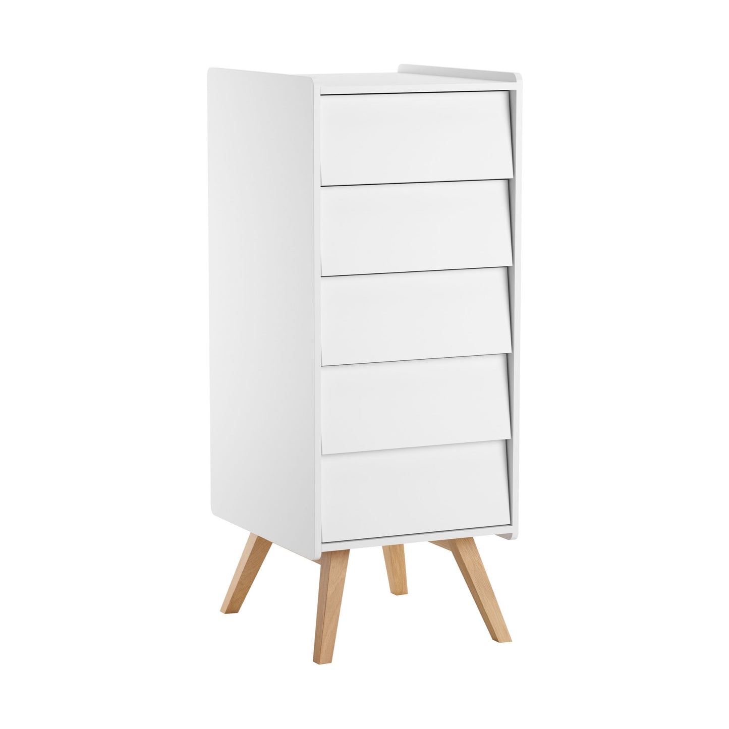 Vintage 5-Drawer Dresser & Changer - White