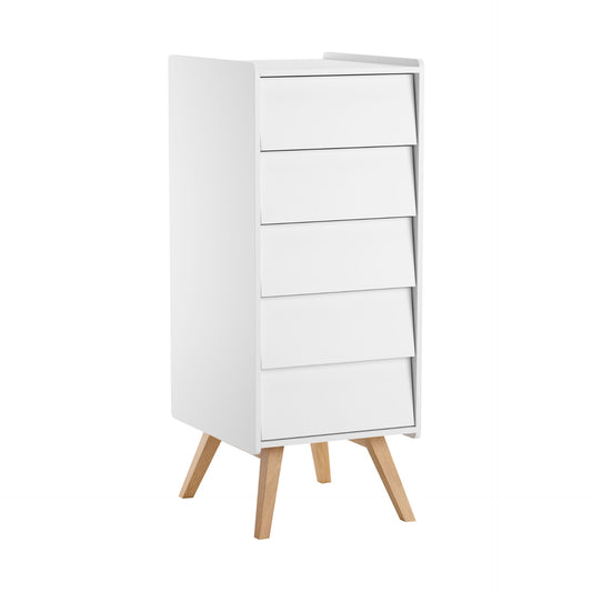 Vintage 5-Drawer Dresser & Changer - White