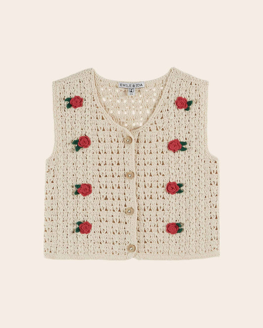 Crochet Rose Vest