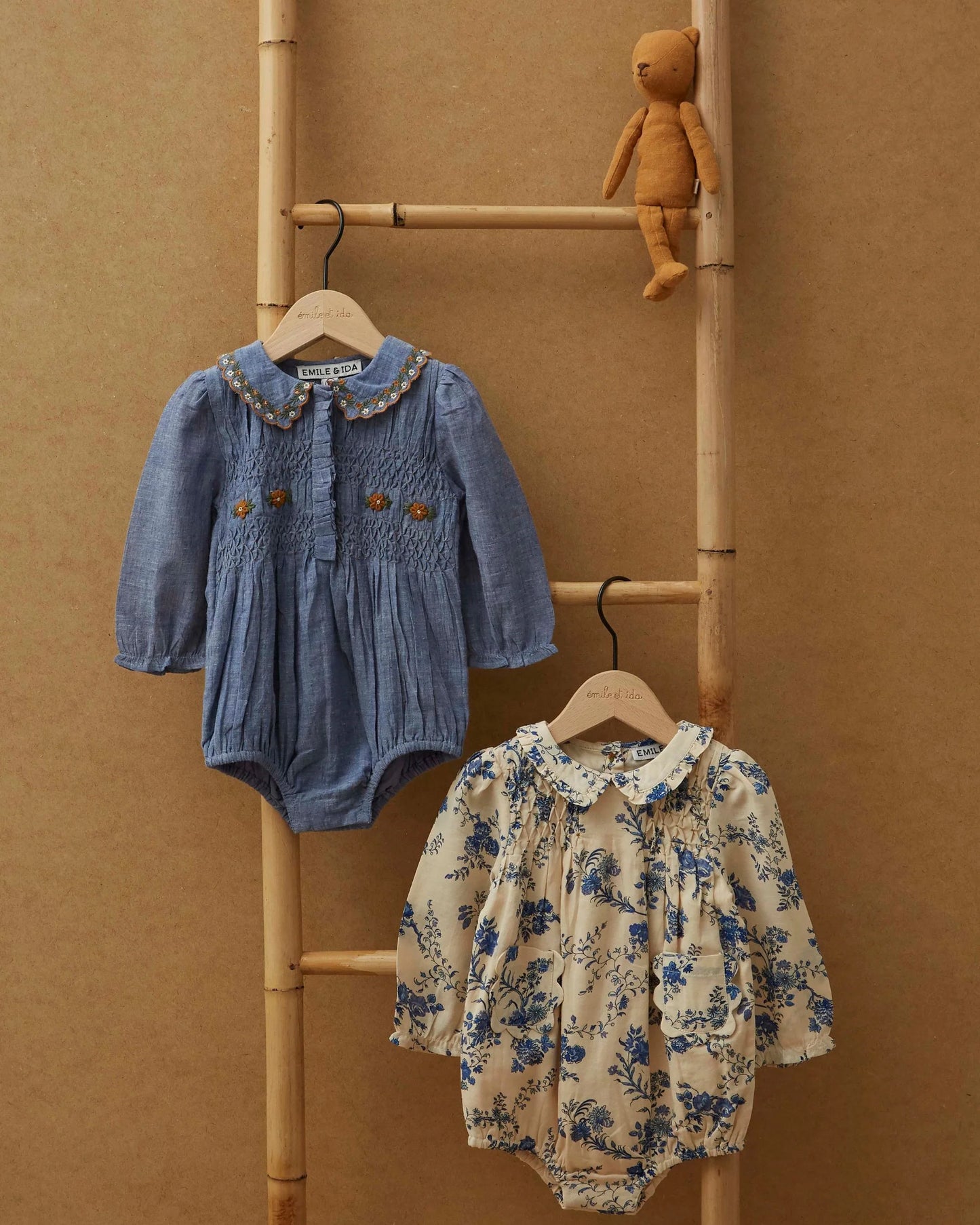 Chambray Baby Romper