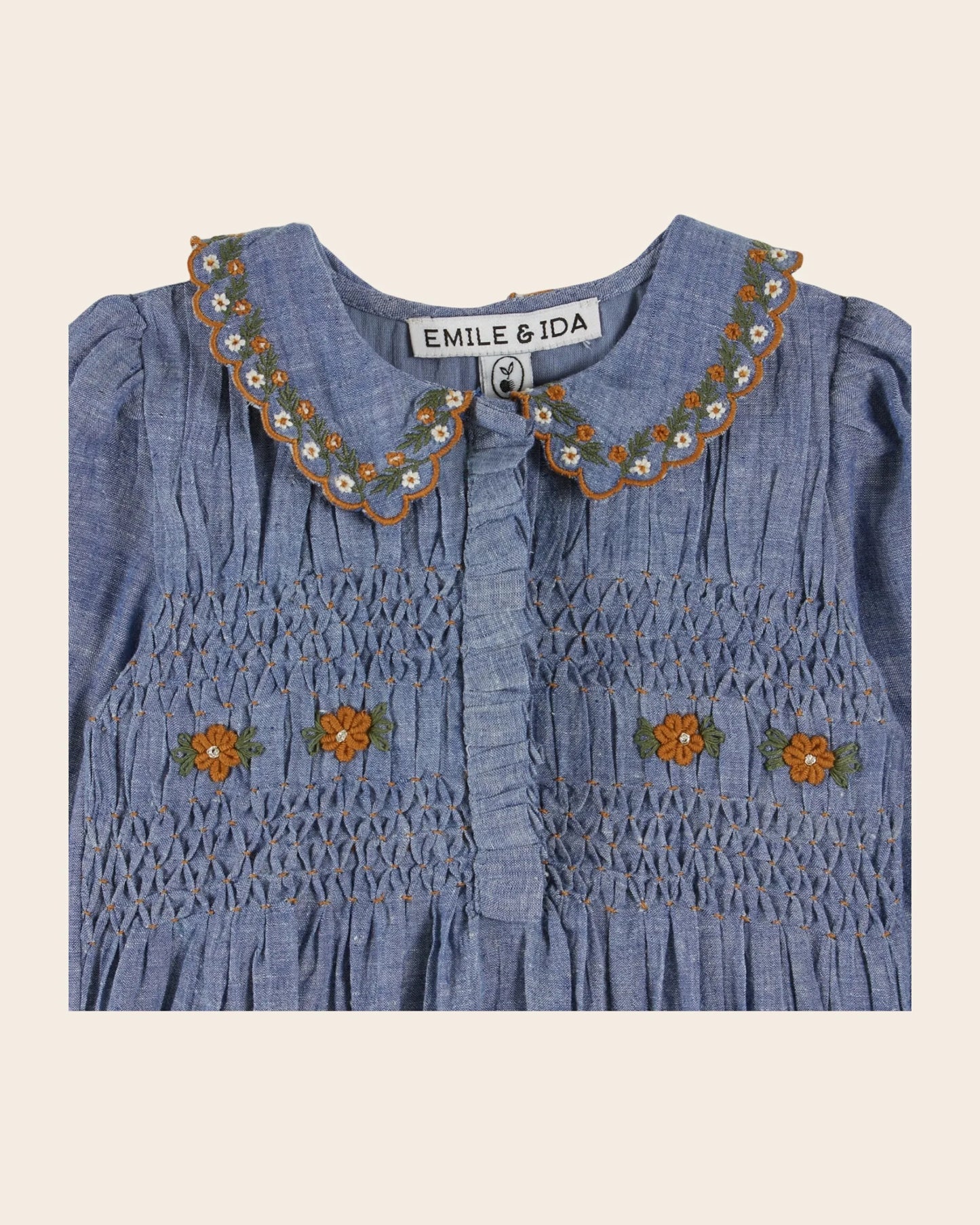 Chambray Baby Romper