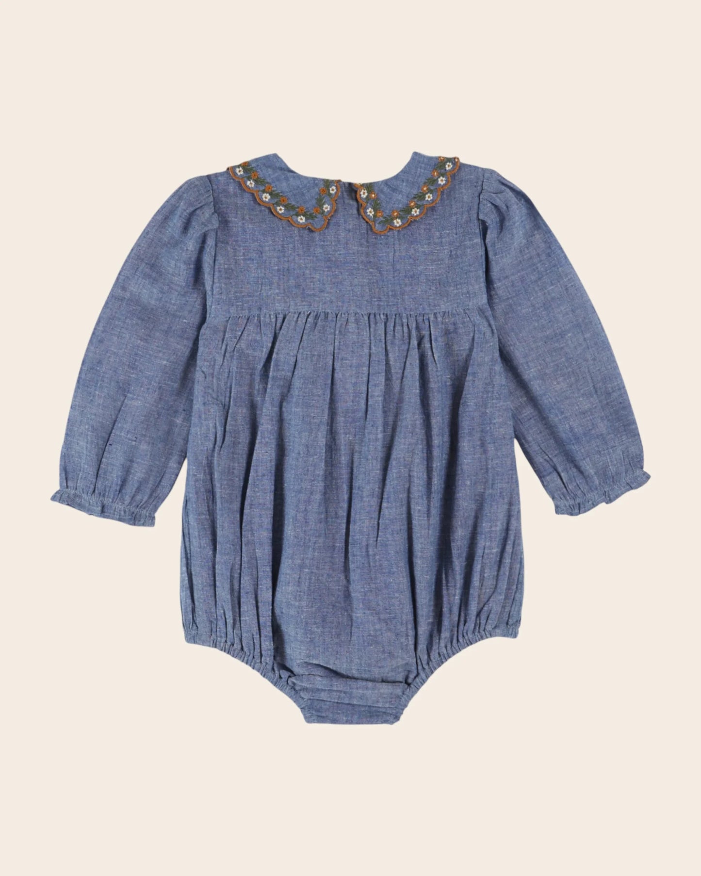 Chambray Baby Romper