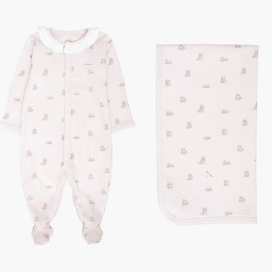 Snuggle Bunny Marley Ruffled Playsuit & Blanket - Pink