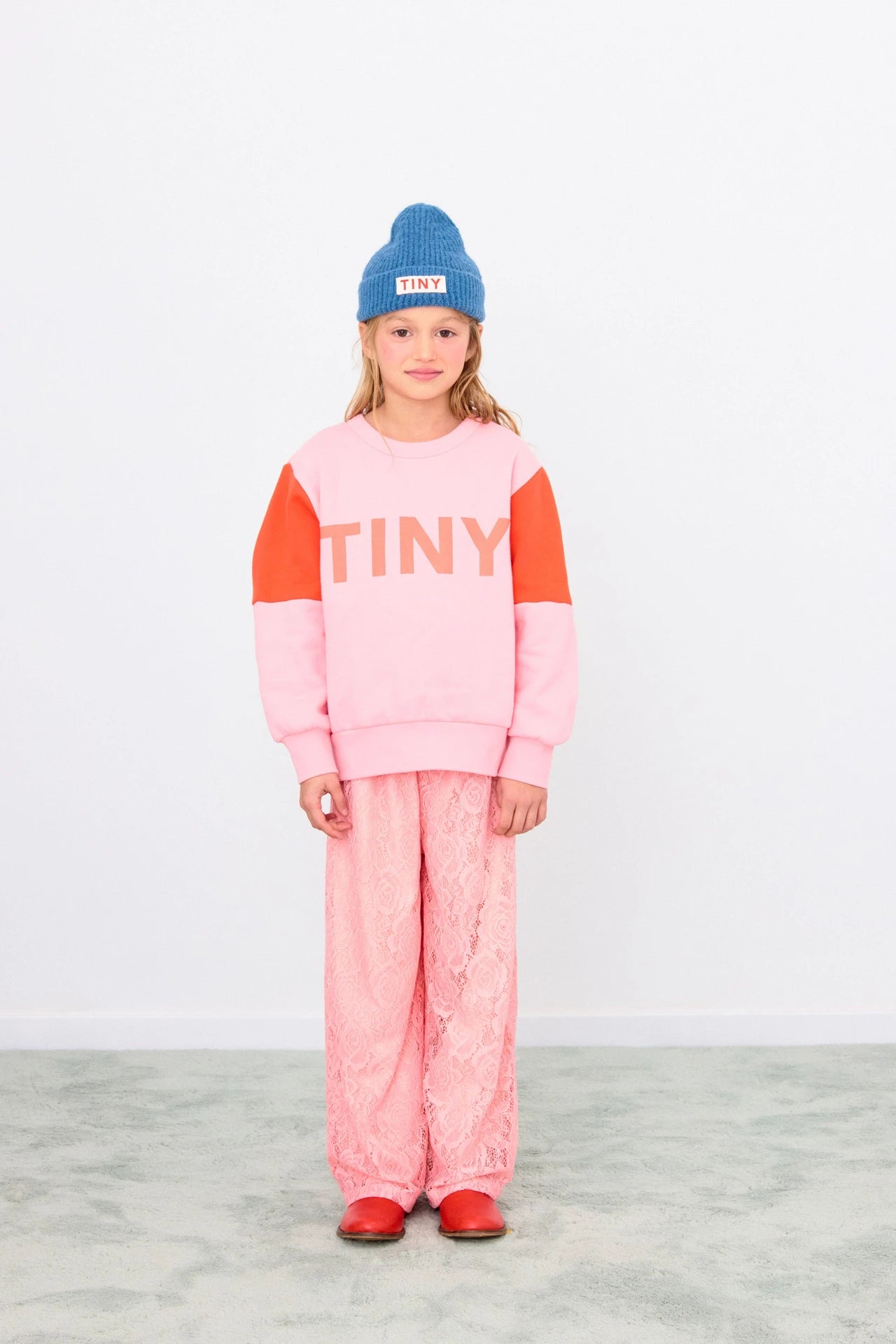 Tiny Block Sweater - Pink