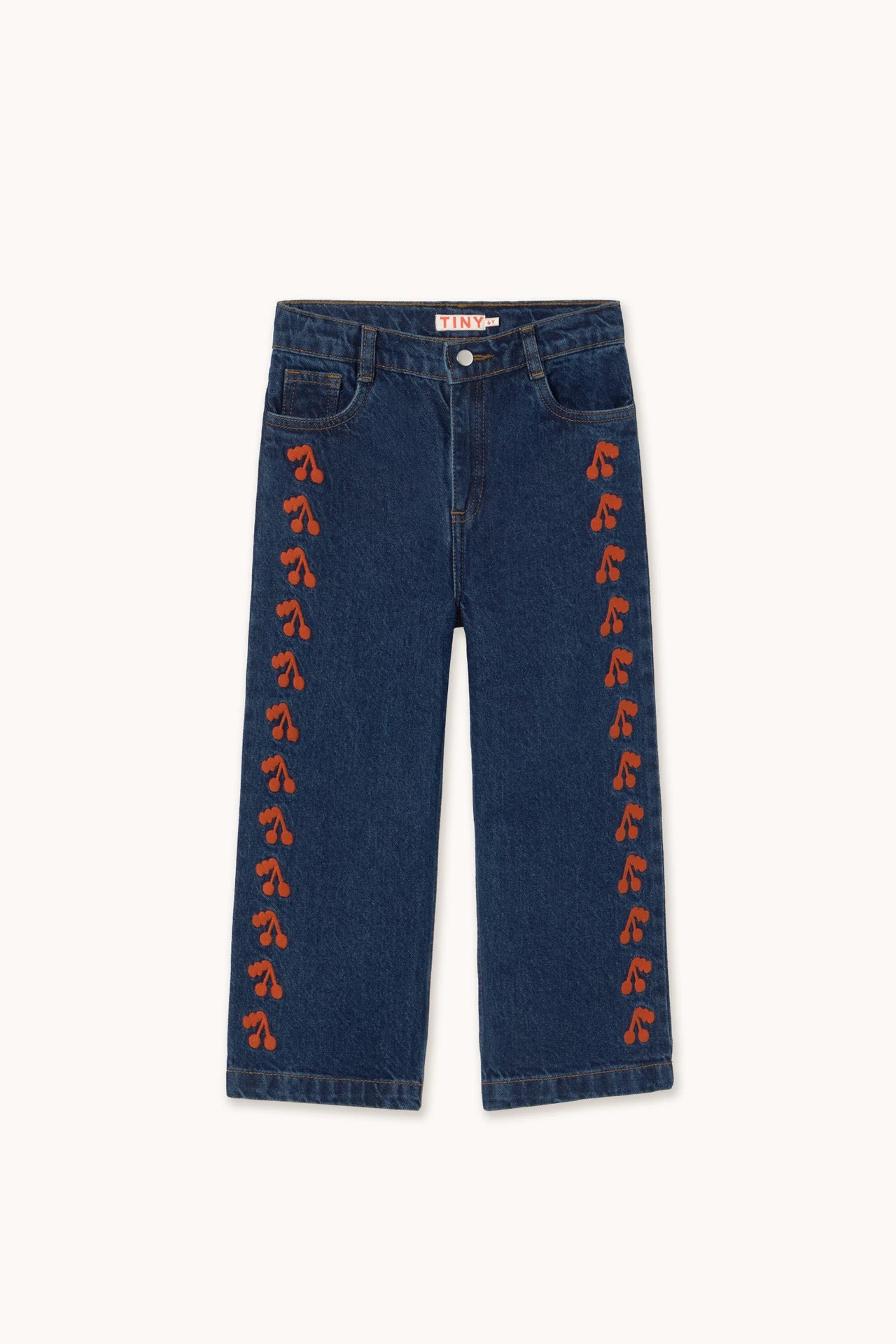 Cherries Embroidered Jeans