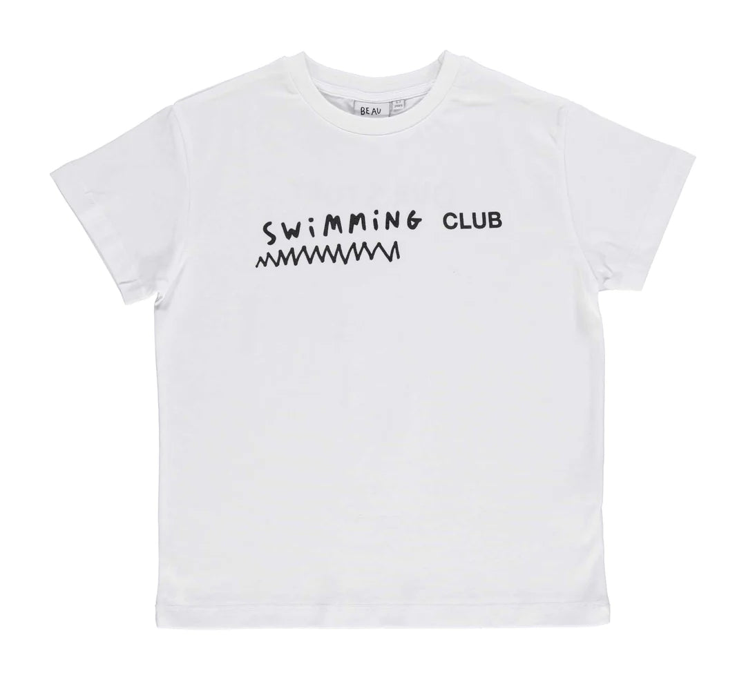 Classic White 'Swimming Club' T-shirt
