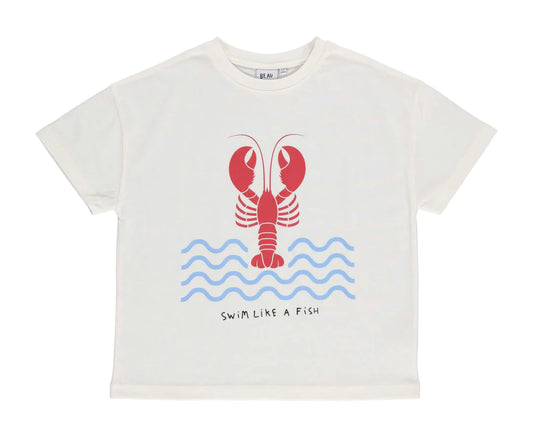 Natural 'Swim Like A Fish' Oversized T-shirt