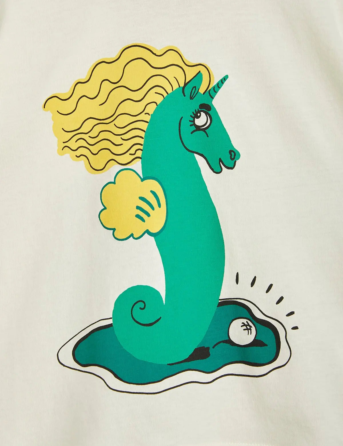 Unicorn Seahorse Tshirt - Off White