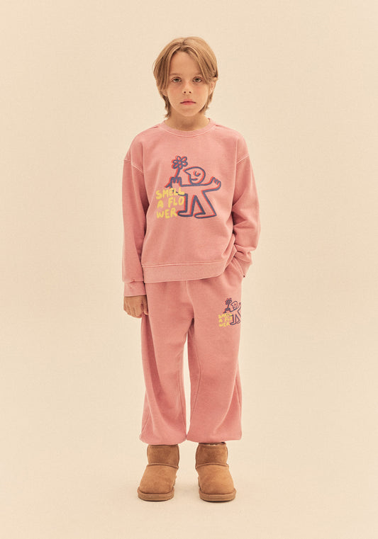 Flower Aladdin Pants - Pink