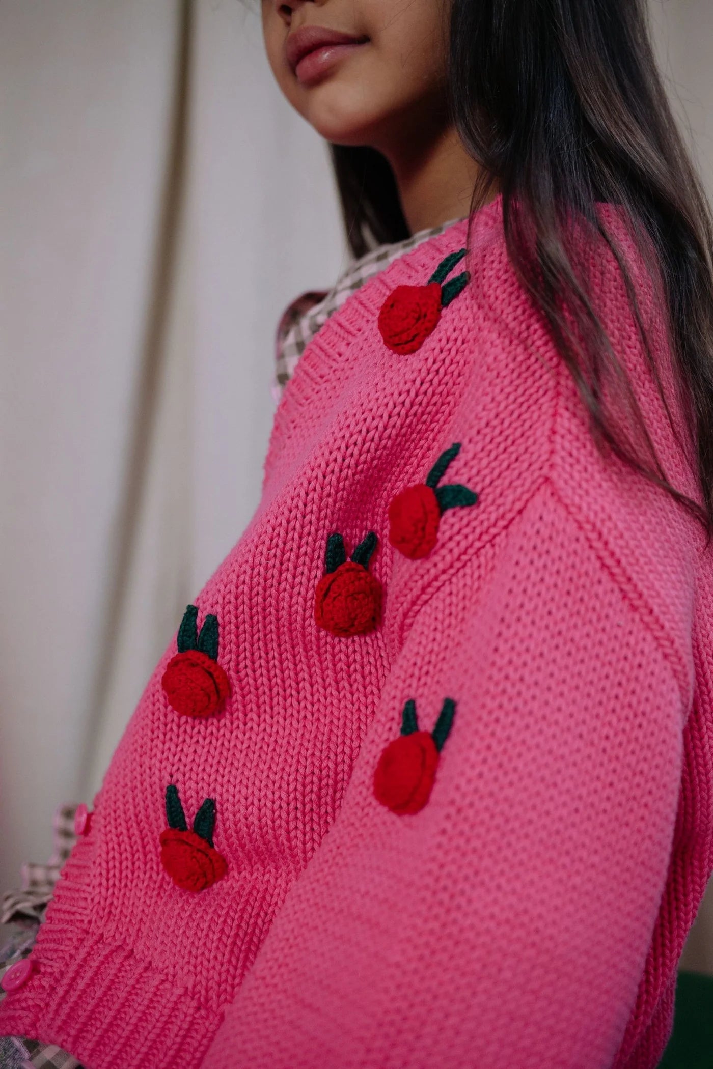 Rosie Flower Knitted Cardigan