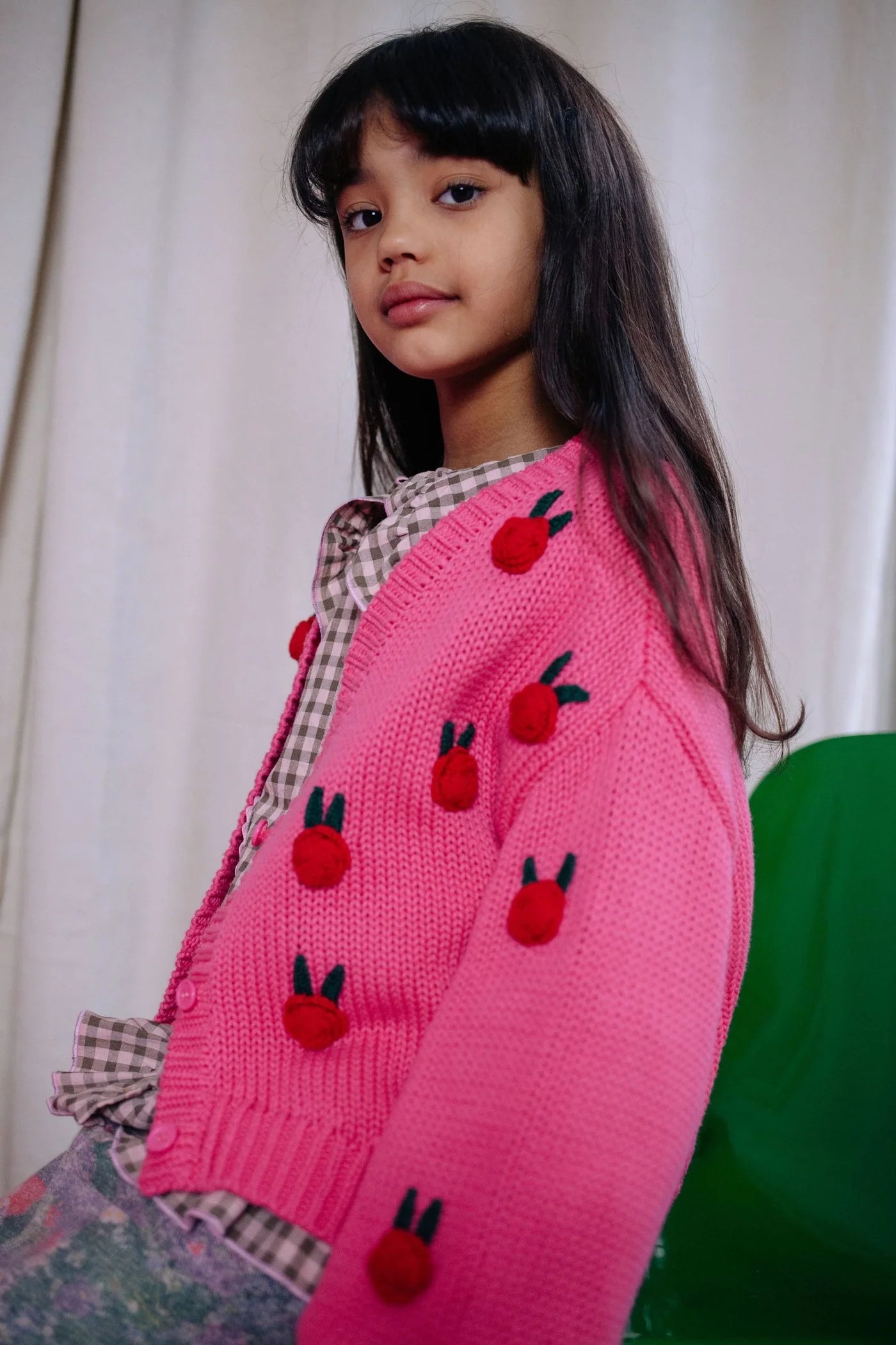 Rosie Flower Knitted Cardigan