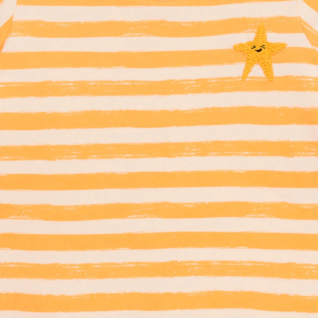 Stripe Playsuit - Orange