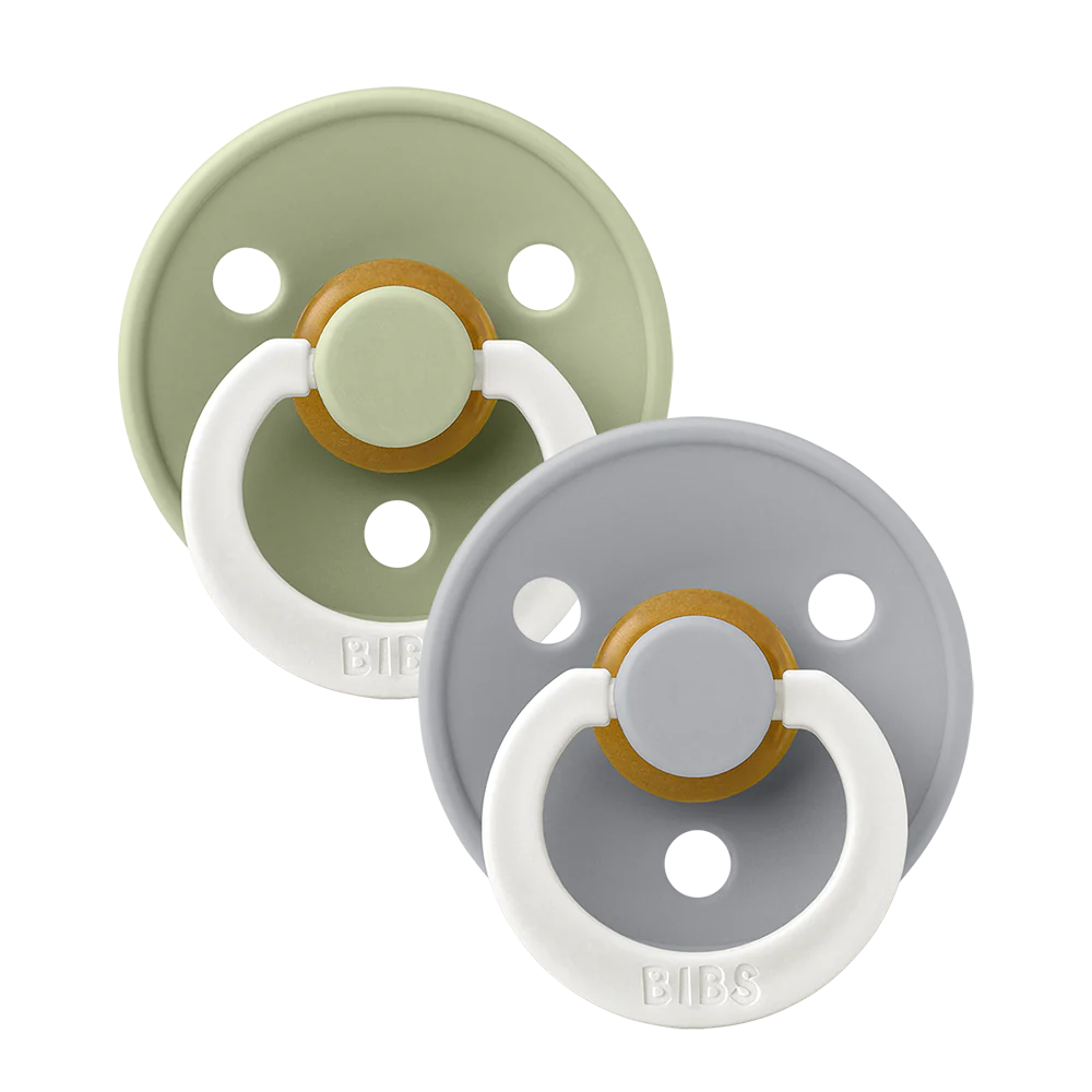 Colour 2-Pack Latex Pacifiers: Sage Glow & Cloud Glow, 6-18 months