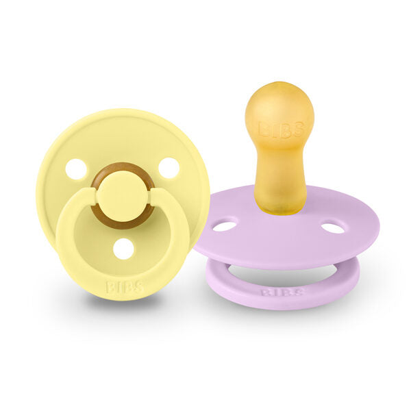 Colour 2-Pack Latex Pacifiers: Sunshine & Violet Sky, 0-6 months