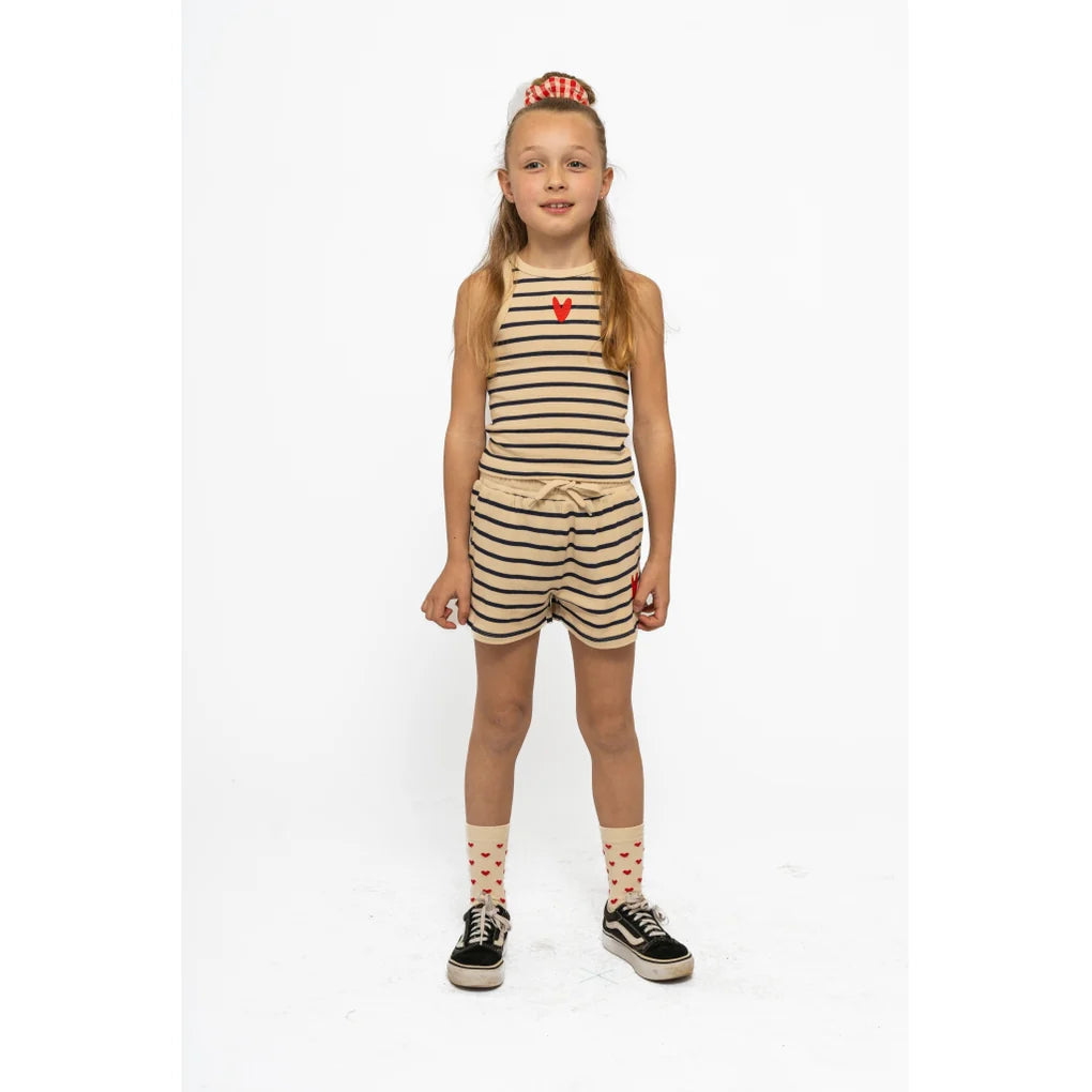 Striped Heart Shorts