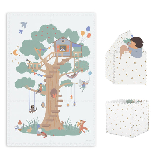 tiloo: Foam Puzzle Playmat & Storage Box - Treehouse