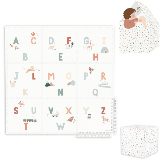 tiloo: Foam Puzzle Playmat & Storage Box - Alphabet
