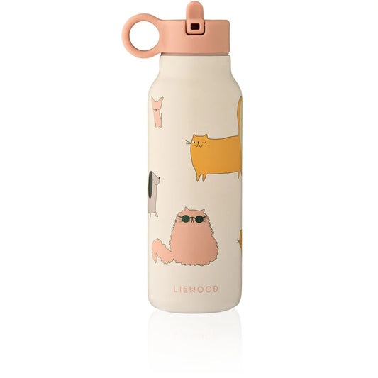 Falk Water Bottle 350ml -  Cats and Dogs / Sandy