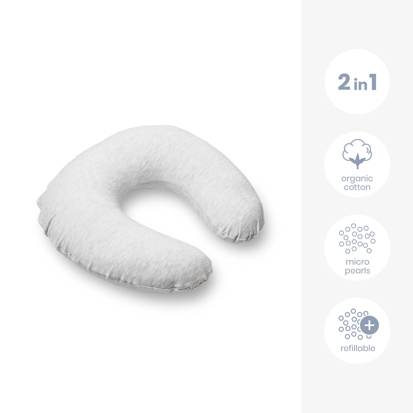 Softy Cotton Nursing Pillow - Chine White
