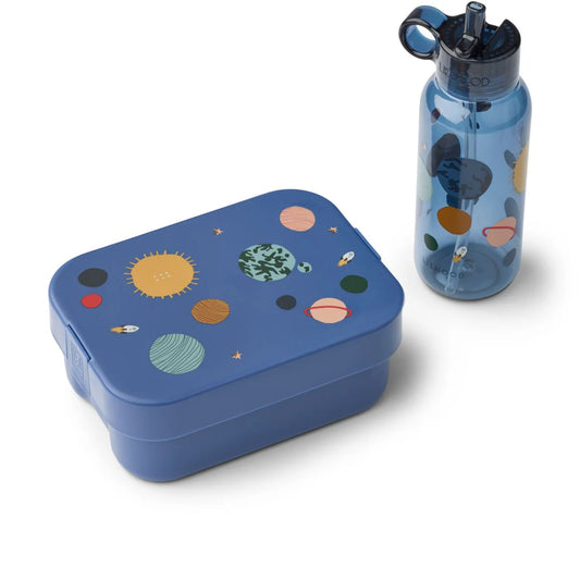 Chelsey Printed Lunchbox Set - Universe / Classic Navy