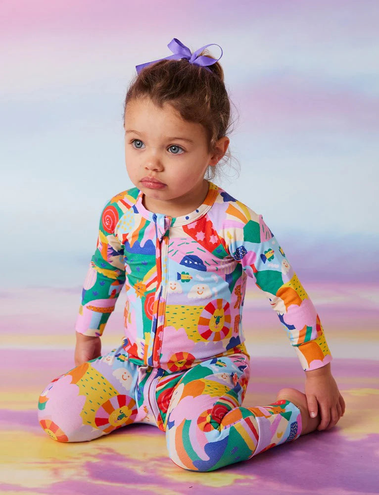 Rainbow Valley Long Sleeve Playsuit