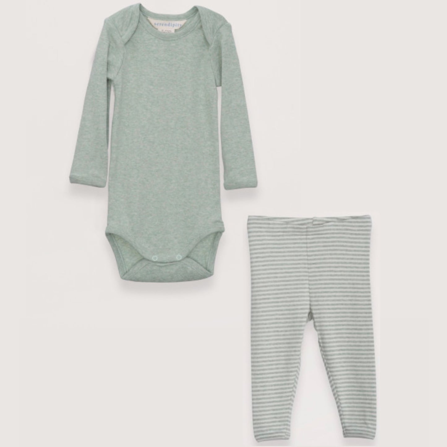 Striped Baby Body Set - Jade