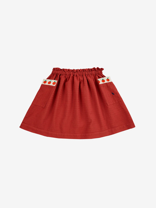 Tomato Pockets Woven Skirt