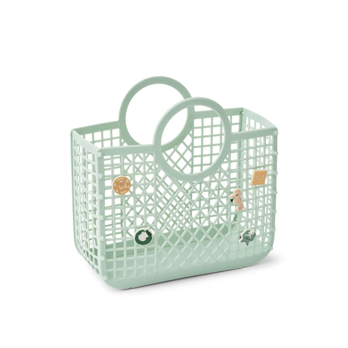 Samantha Basket With Charms - Light Peppermint