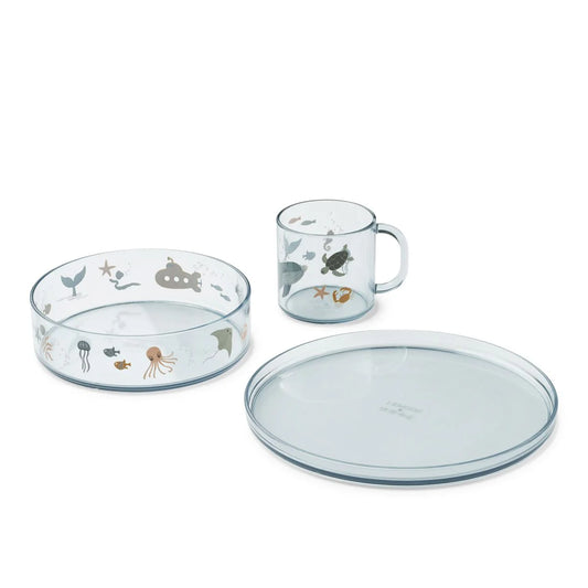 Siva Printed Tableware Set - Sea creature / Sandy
