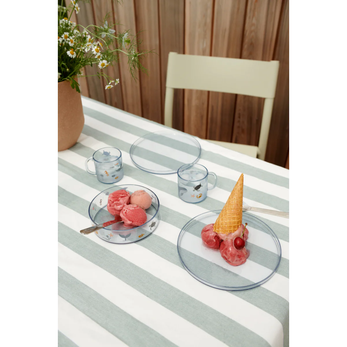 Siva Printed Tableware Set - Sea creature / Sandy