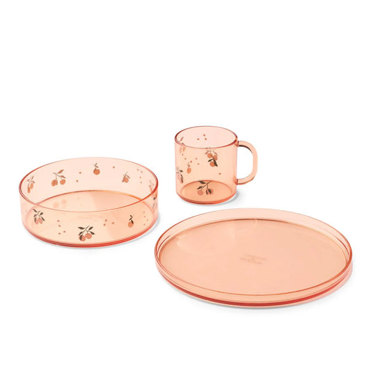 Siva Printed Tableware Set - Peach / Sea shell